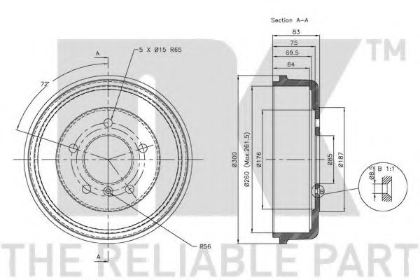 NK 263302 Brake Drum